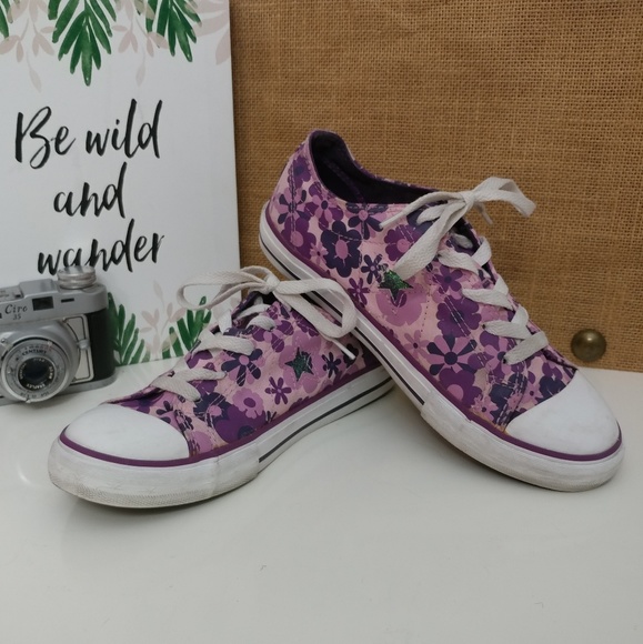 floral converse low tops